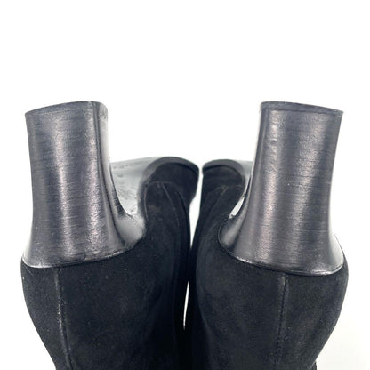 GUCCI Boots Shoes EU 36.5 US 6.5 Suede Black Authentic