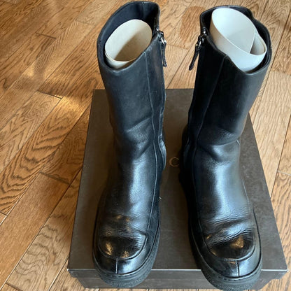 GUCCI Boots Shoes EU 36 US 6 Leather Black Authentic