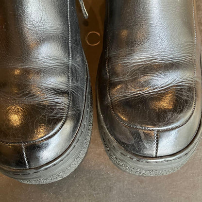 GUCCI Boots Shoes EU 36 US 6 Leather Black Authentic