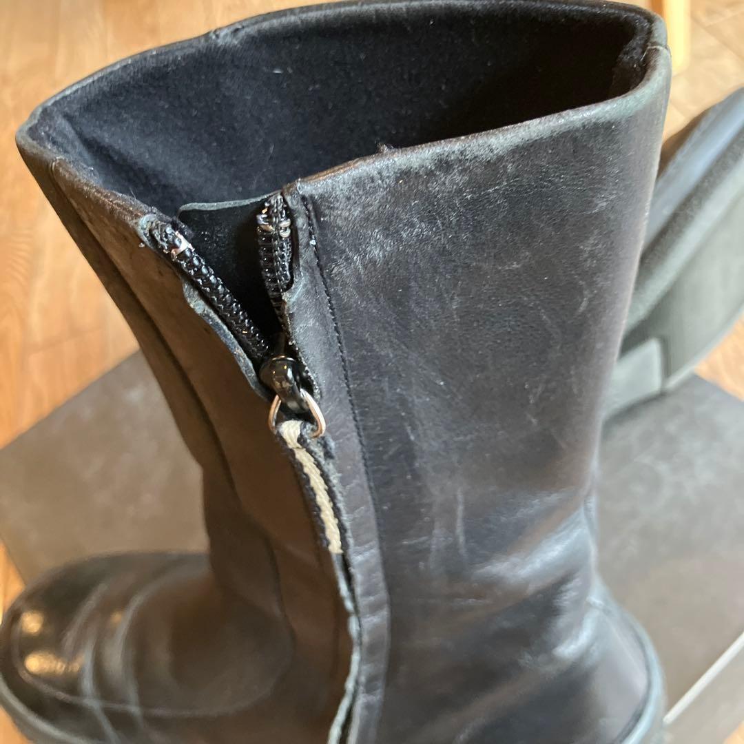 GUCCI Boots Shoes EU 36 US 6 Leather Black Authentic