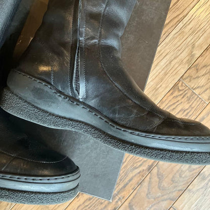 GUCCI Boots Shoes EU 36 US 6 Leather Black Authentic