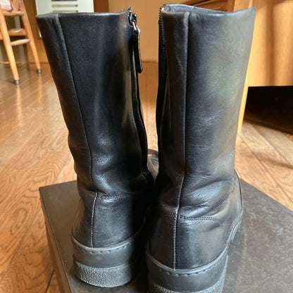 GUCCI Boots Shoes EU 36 US 6 Leather Black Authentic
