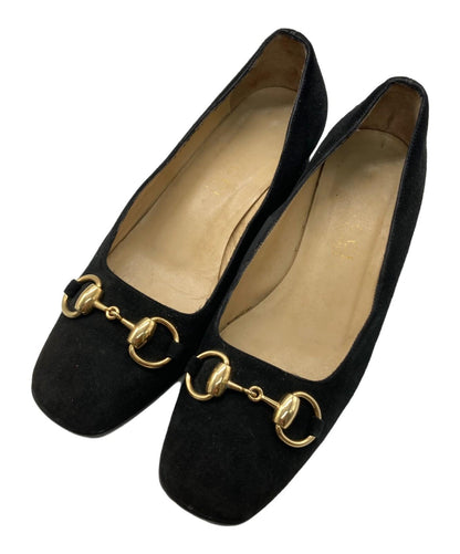 GUCCI Shoes Pumps Heel Horsebit EU 35 US 5 Black Authentic