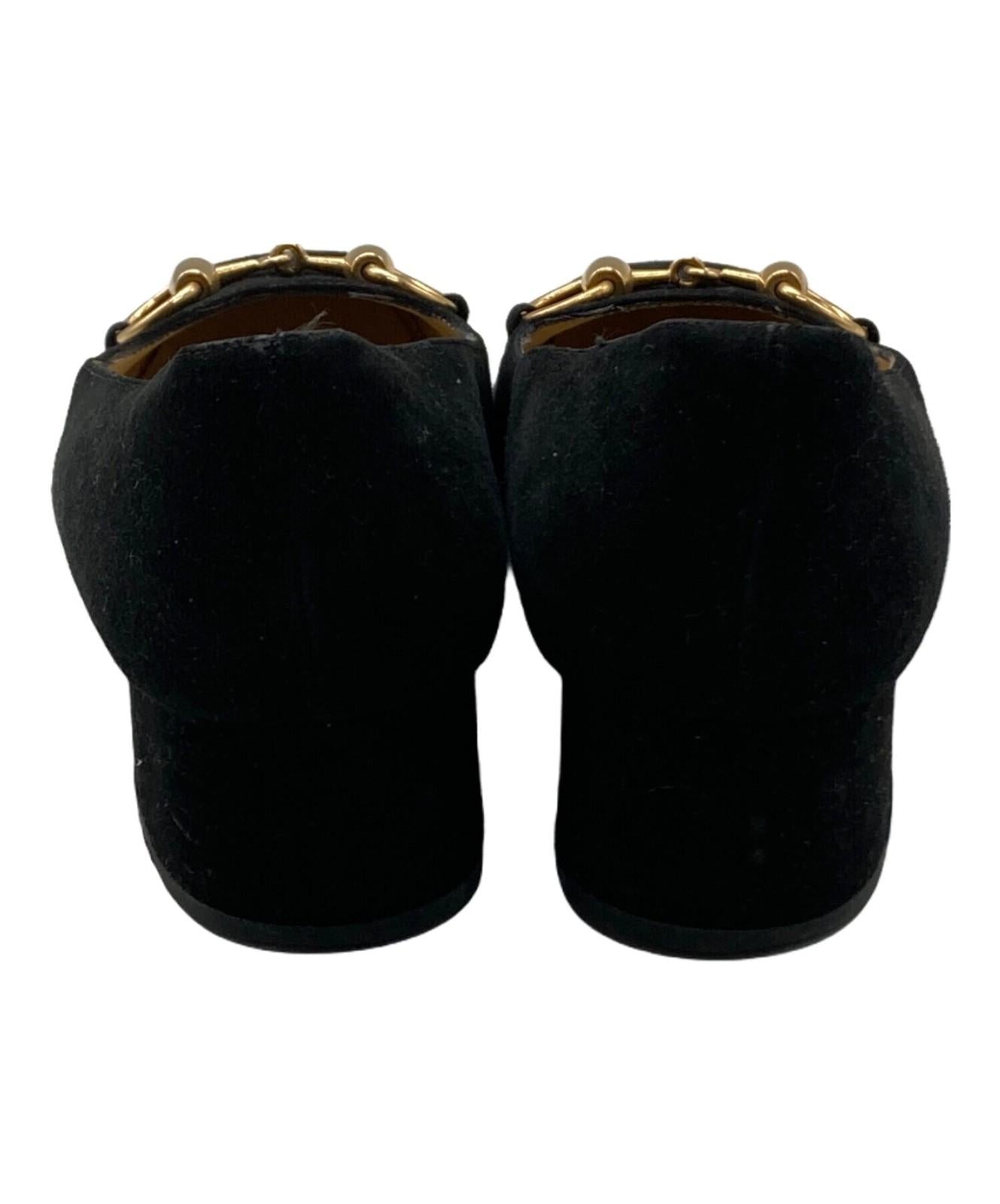 GUCCI Shoes Pumps Heel Horsebit EU 35 US 5 Black Authentic