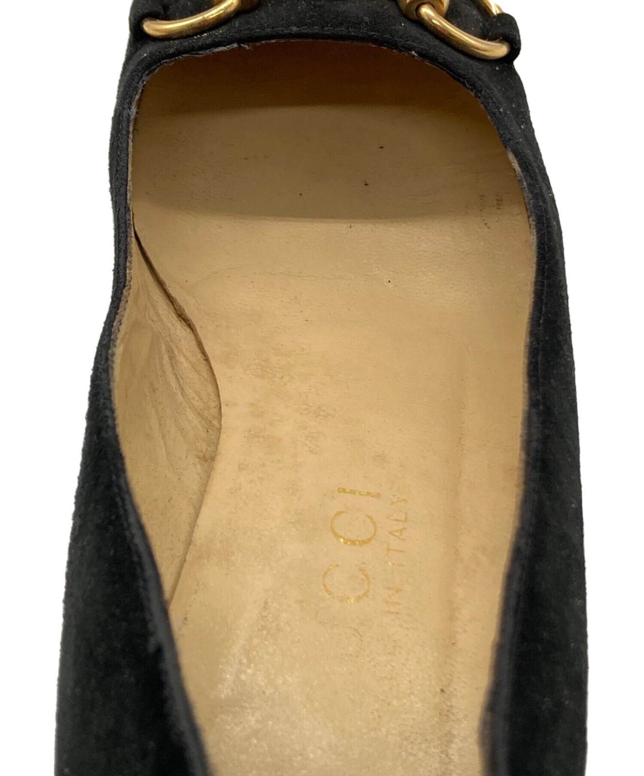 GUCCI Shoes Pumps Heel Horsebit EU 35 US 5 Black Authentic