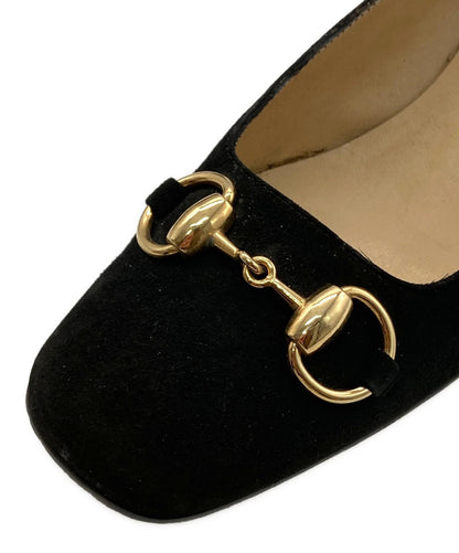 GUCCI Shoes Pumps Heel Horsebit EU 35 US 5 Black Authentic