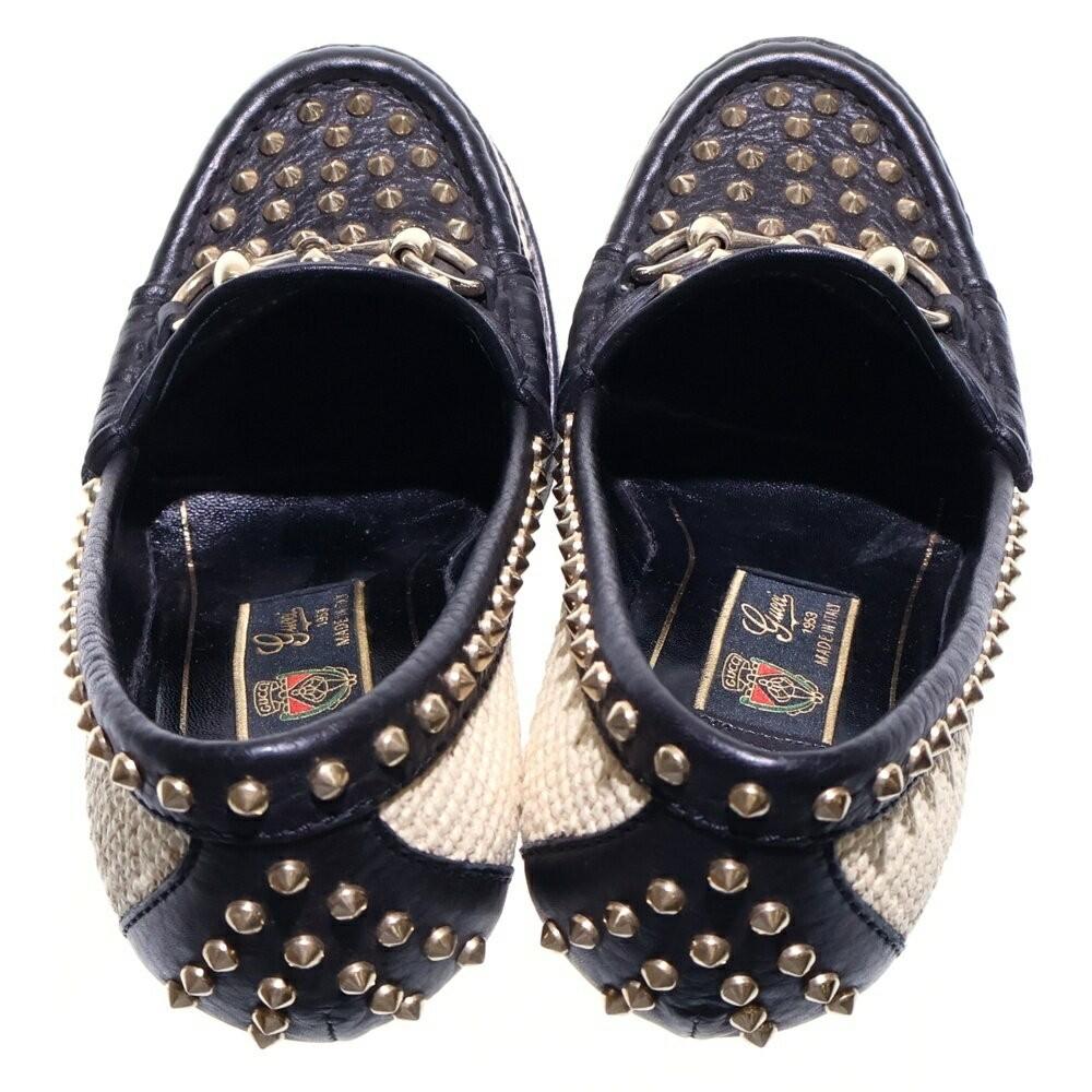 GUCCI Shoes Pumps Heel Horsebit EU 36 US 6 Black Authentic