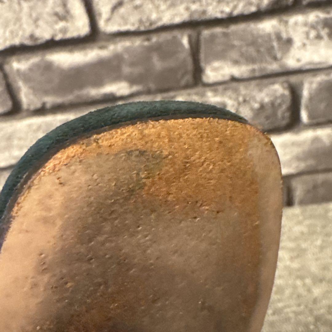 GUCCI Shoes Pumps Heel Horsebit EU 36 US 6 Suede Green Authentic