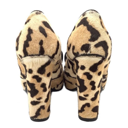 GUCCI Shoes Pumps Heel Horsebit EU 35.5 US 5.5 Leopard Authentic