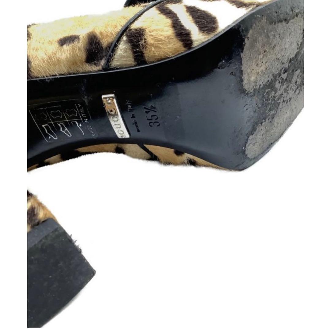 GUCCI Shoes Pumps Heel Horsebit EU 35.5 US 5.5 Leopard Authentic