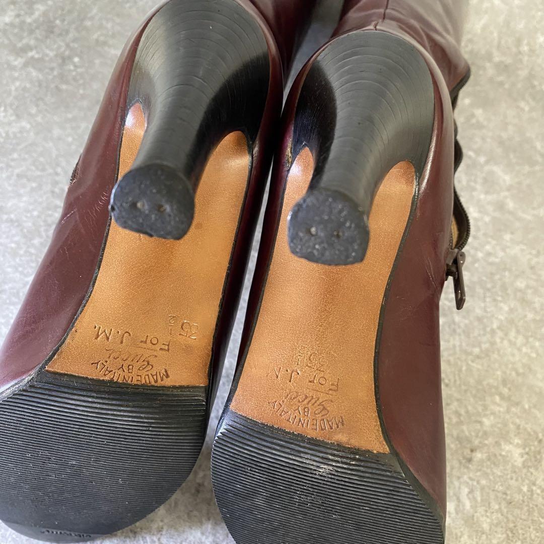 GUCCI Long Boots Shoes EU 35.5 US 5.5 Leather Brown Authentic