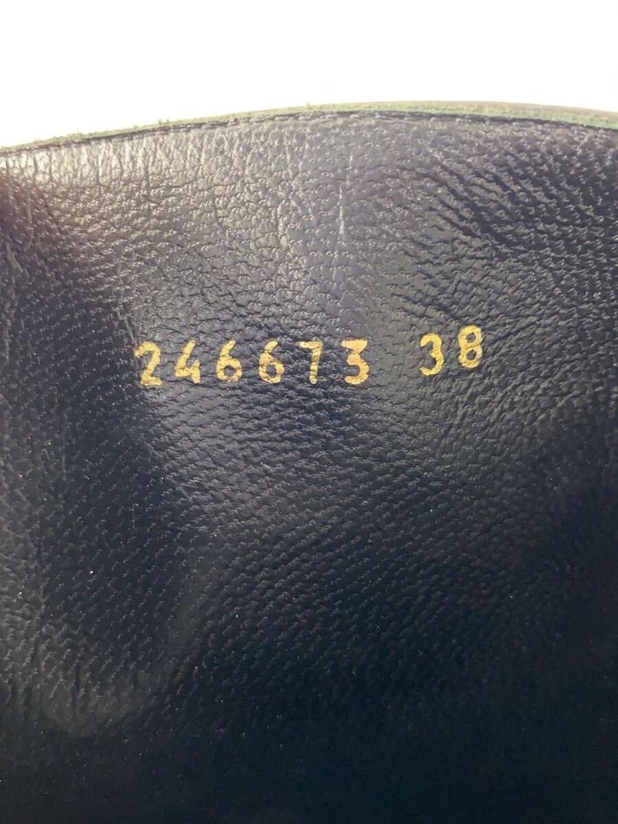 GUCCI Long Boots Shoes EU 38 US 8 Leather Black Authentic