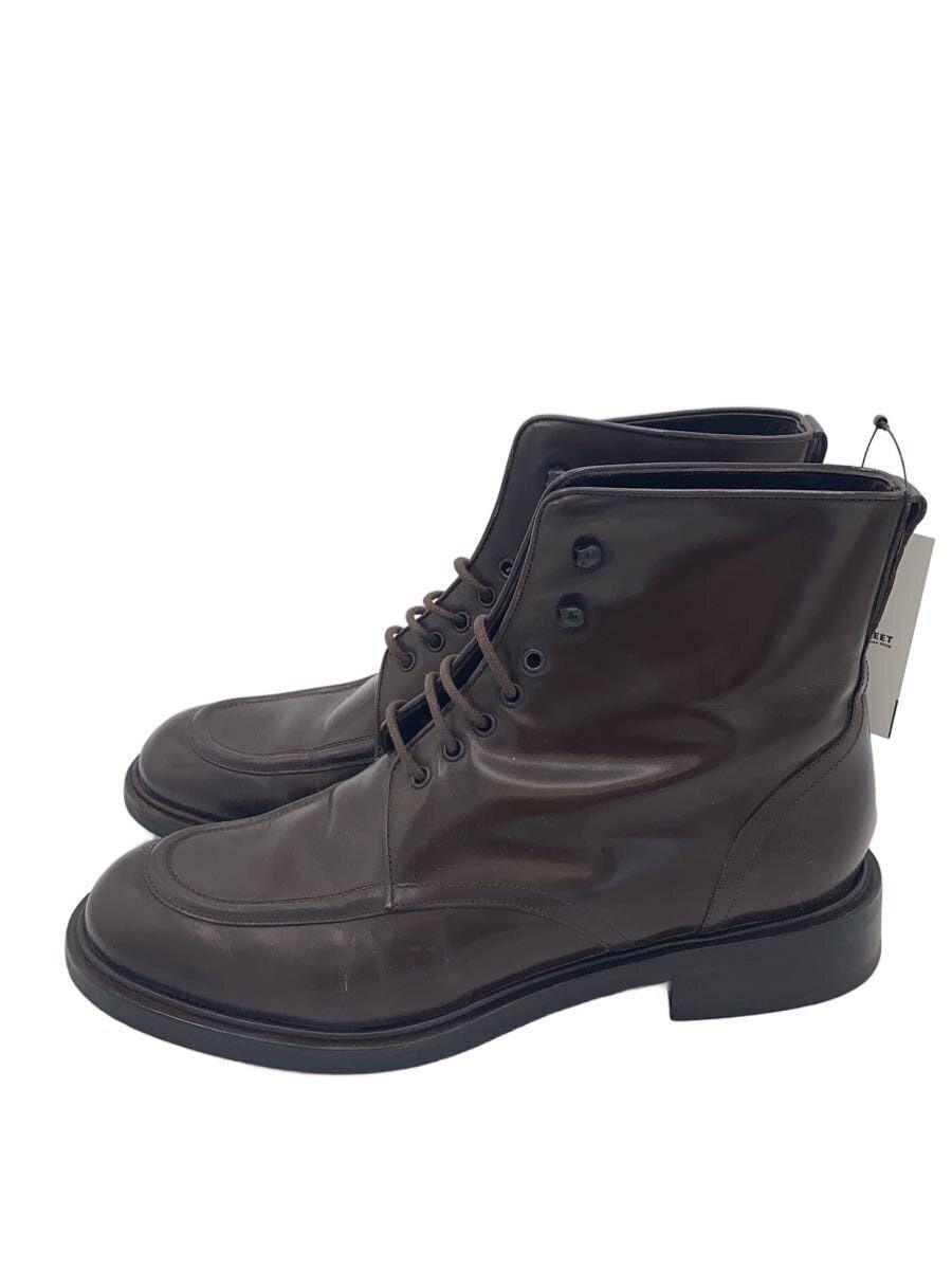 GUCCI Lace-up Boots Shoes EU 37.5 US 7.5 Leather Brown Authentic