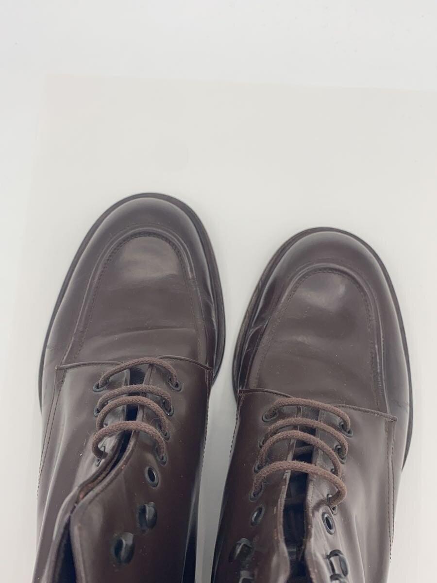 GUCCI Lace-up Boots Shoes EU 37.5 US 7.5 Leather Brown Authentic