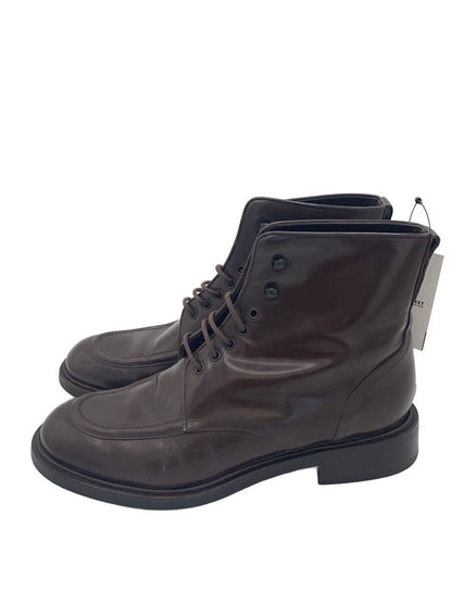 GUCCI Lace-up Boots Shoes EU 37.5 US 7.5 Leather Brown Authentic