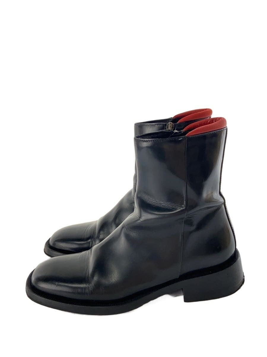 GUCCI Side zipper Boots Shoes EU 36 US 6 Leather Black Authentic