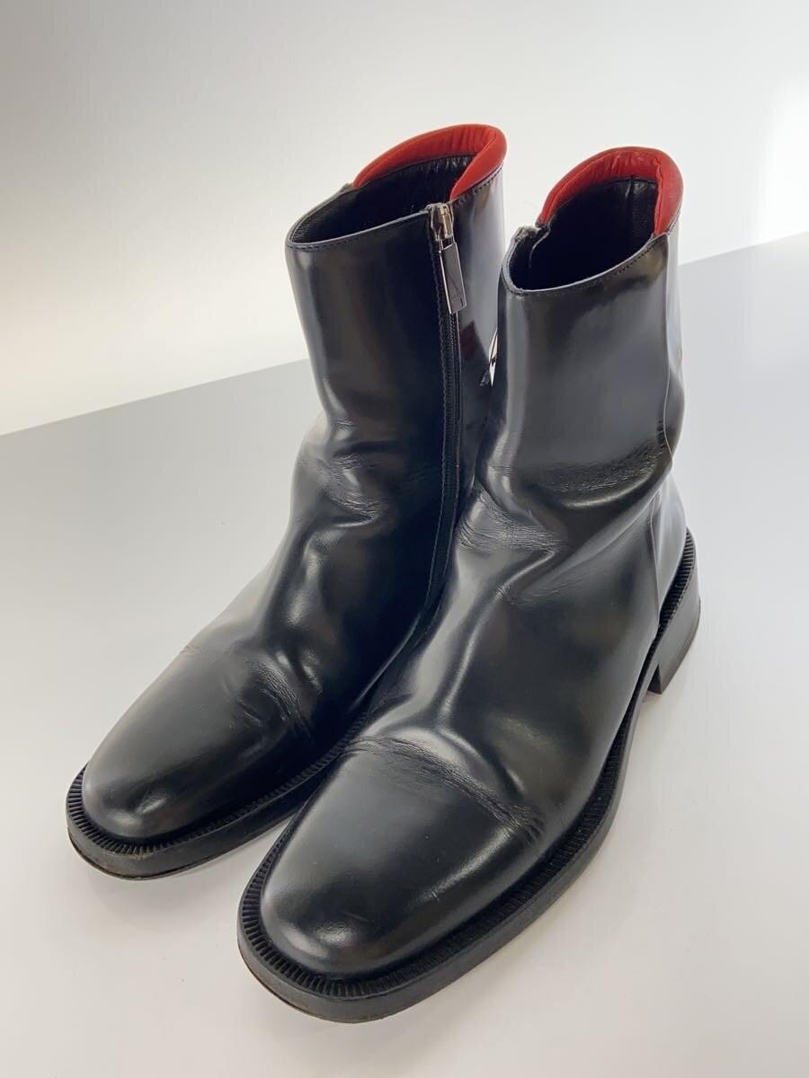 GUCCI Side zipper Boots Shoes EU 36 US 6 Leather Black Authentic