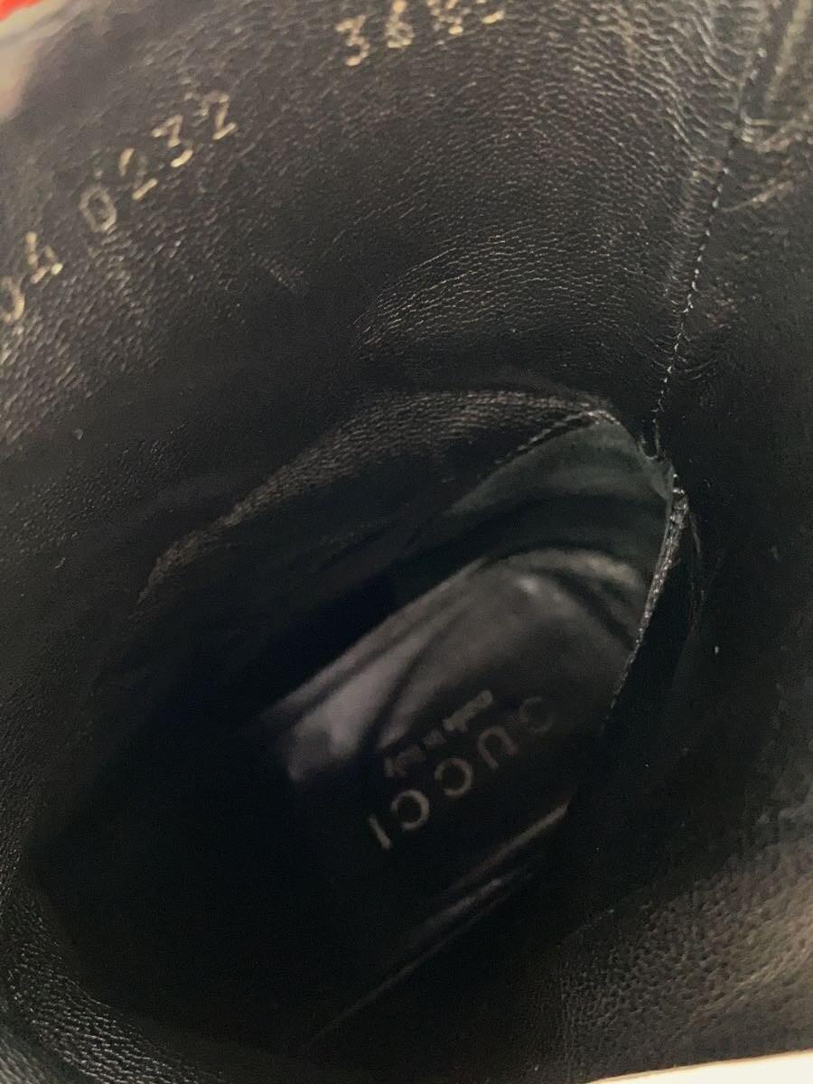 GUCCI Side zipper Boots Shoes EU 36 US 6 Leather Black Authentic