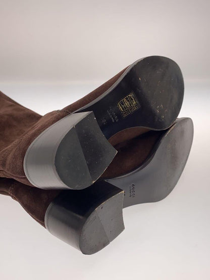 GUCCI Long Boots Shoes EU 36 US 6 Suede Brown Authentic
