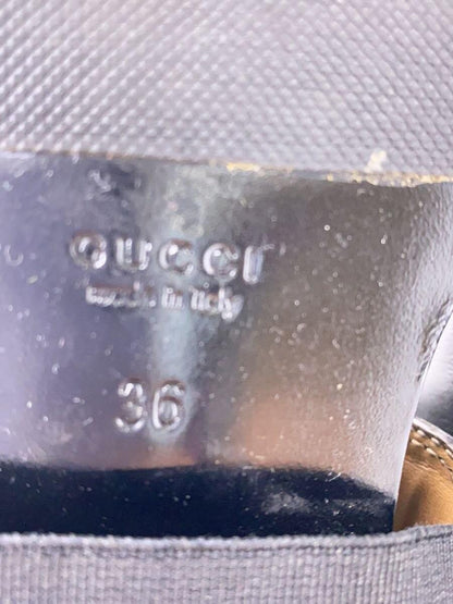 GUCCI 2way Long Boots Shoes Sherry Line EU 36 US 6 Black Authentic