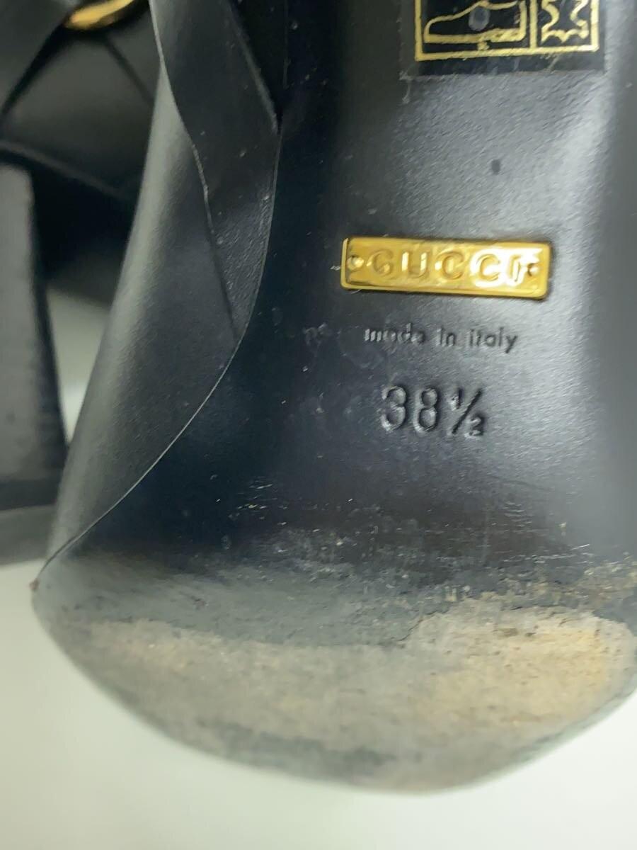 GUCCI Long Boots Shoes EU 38.5 US 8.5 Leather Black Authentic