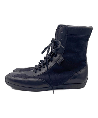 GUCCI Lace-up Boots Shoes EU 42.5 US 9 Black Authentic