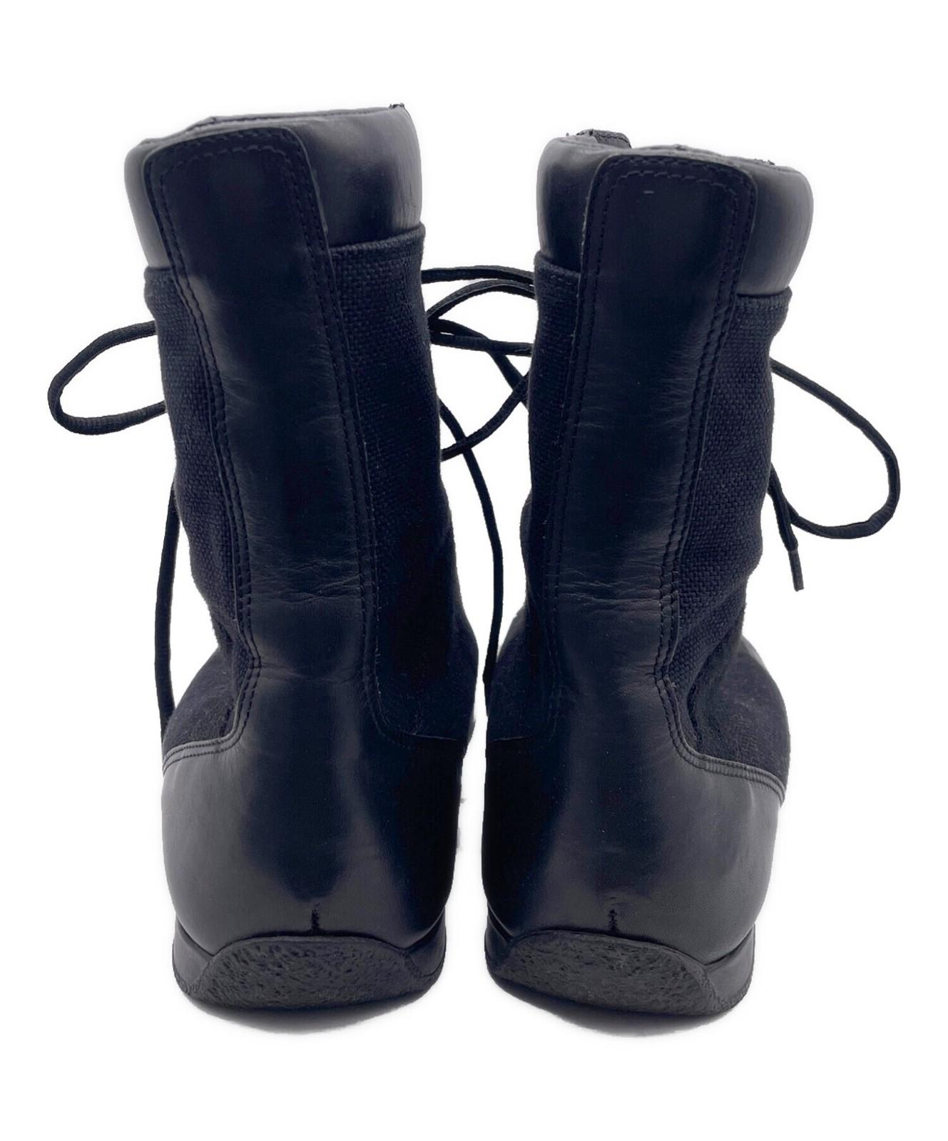 GUCCI Lace-up Boots Shoes EU 42.5 US 9 Black Authentic