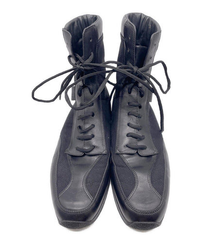 GUCCI Lace-up Boots Shoes EU 42.5 US 9 Black Authentic