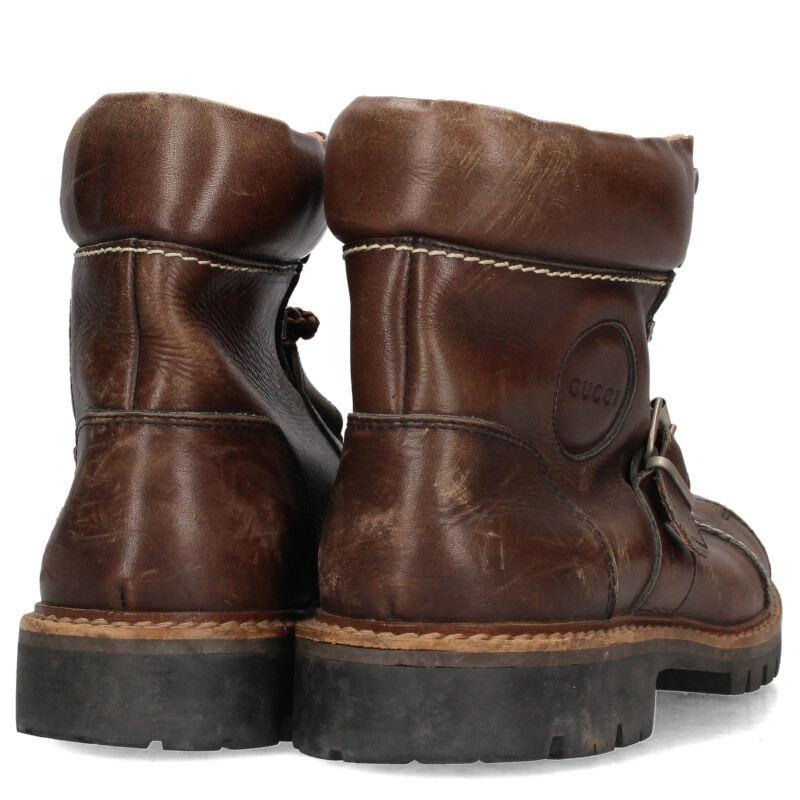 GUCCI Boots Shoes EU 42.5 US 9 Brown Authentic