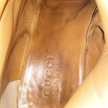 GUCCI Boots Shoes Horsebit EU 43.5 US 10 Leather Black Authentic