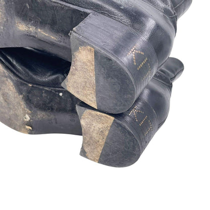 GUCCI Boots Shoes Horsebit EU 43.5 US 10 Leather Black Authentic