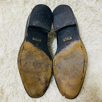 GUCCI Loafers Shoes Horsebit EU 42.5 US 9.0 Leather Black Authentic