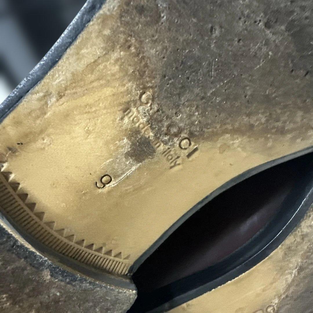 GUCCI Loafers Shoes Horsebit GG EU 43 US 9.5 Burgundy Authentic