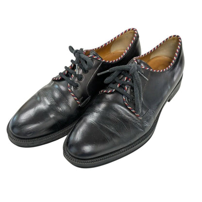 GUCCI Tricolor Stitch Shoes EU 42 US 8.5 Black Authentic