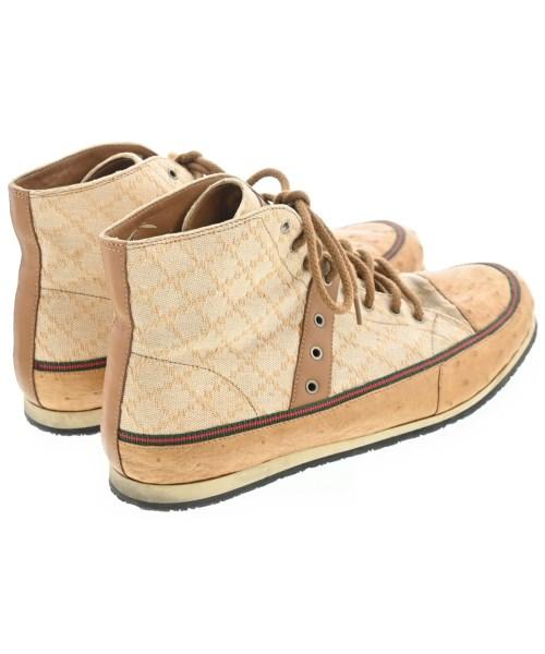 GUCCI Sneakers Shoes High-cut EU 42 US 8.5 Beige Authentic