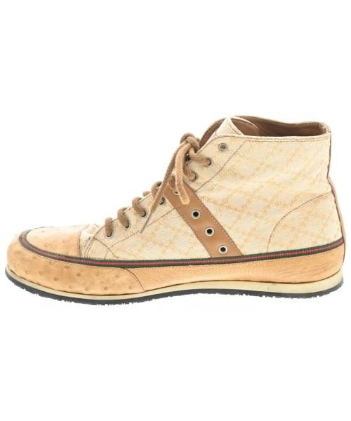 GUCCI Sneakers Shoes High-cut EU 42 US 8.5 Beige Authentic