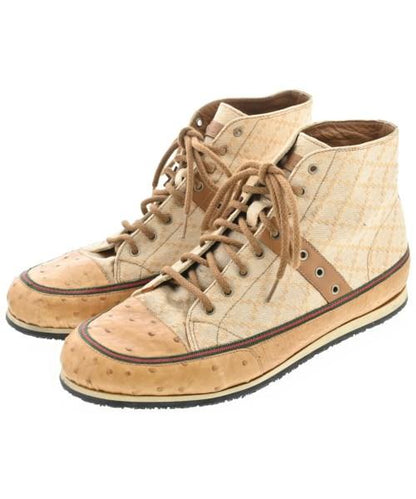 GUCCI Sneakers Shoes High-cut EU 42 US 8.5 Beige Authentic