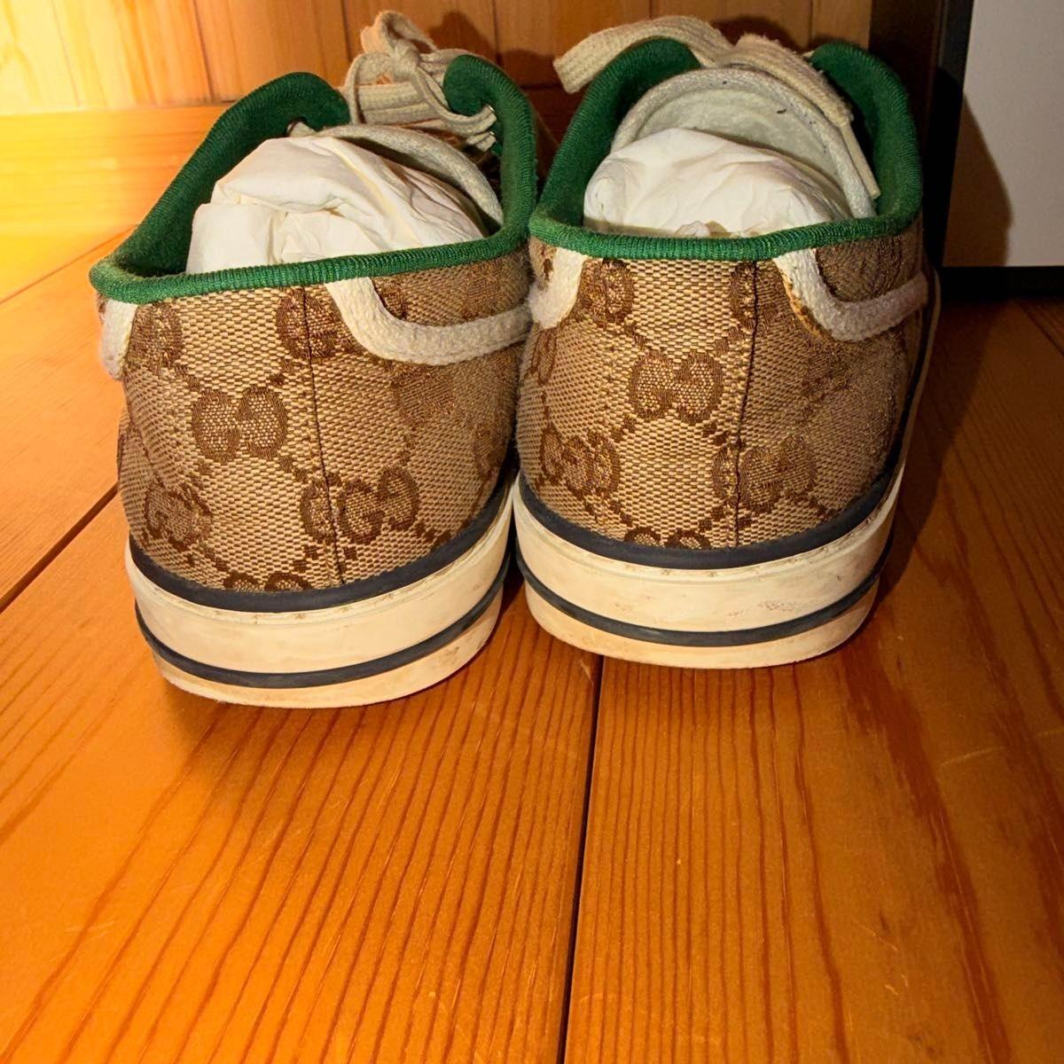 GUCCI Sneakers Shoes GG Sherry Line Low-cut EU 41.5 US 8 Authentic