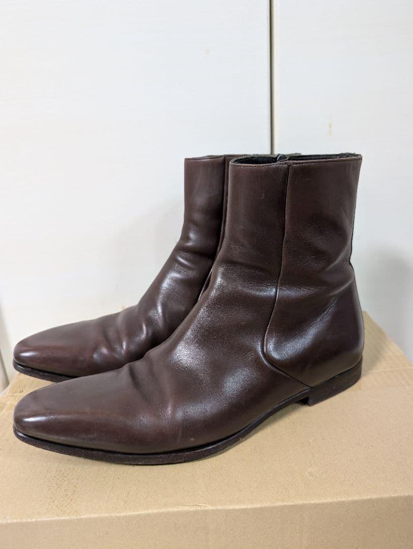GUCCI Boots Shoes EU 40.5 US 7 Leather Brown Authentic