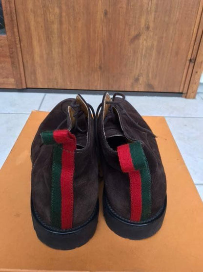 GUCCI stokton Boots Shoes EU 40 US 6.5 Suede Authentic