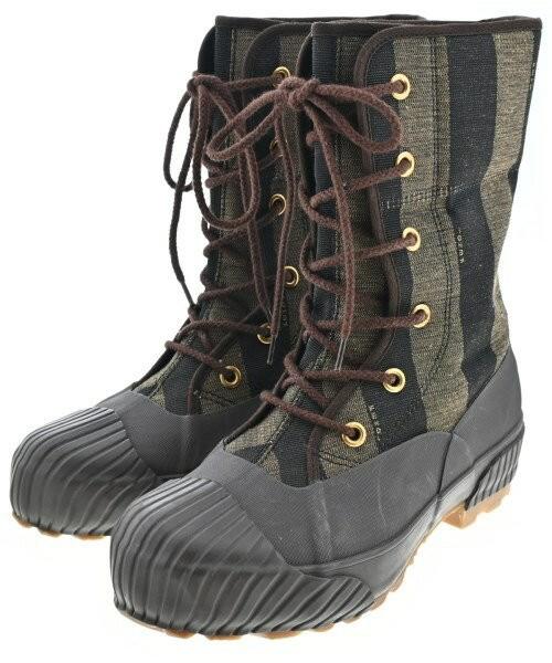 FENDI Sneakers Shoes High-Cut EU 36 US 6 Beige Brown Authentic