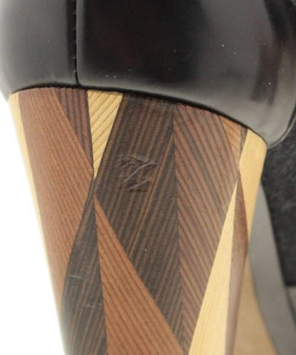 FENDI Shoes Pumps Heel EU 36.5 US 6.5 Black Authentic