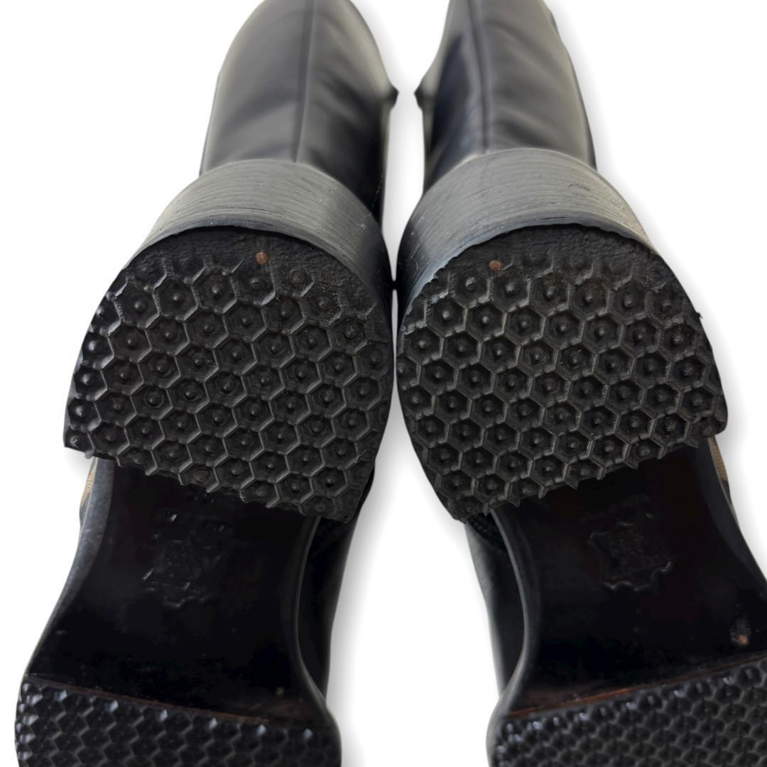 FENDI Long Boots Shoes Logo EU 35 US 5 Leather Black Authentic