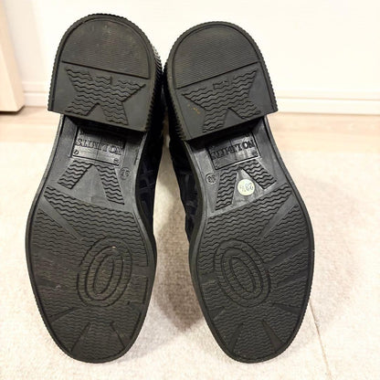 FENDI Long Boots Shoes FF Zucca EU 36 US 6 Nylon Black Authentic