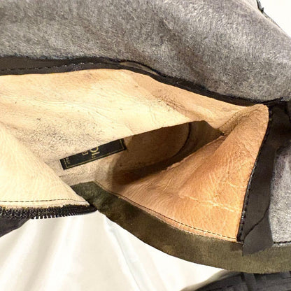 FENDI Long Boots Shoes FF Zucca EU 36 US 6 Nylon Black Authentic