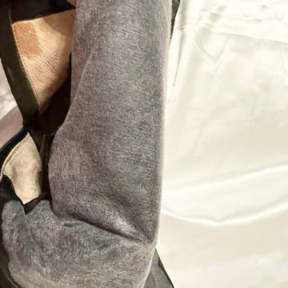 FENDI Long Boots Shoes FF Zucca EU 36 US 6 Nylon Black Authentic