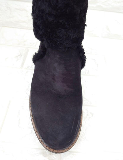 FENDI Mouton Short Boots Shoes EU 37 US 7 Authentic