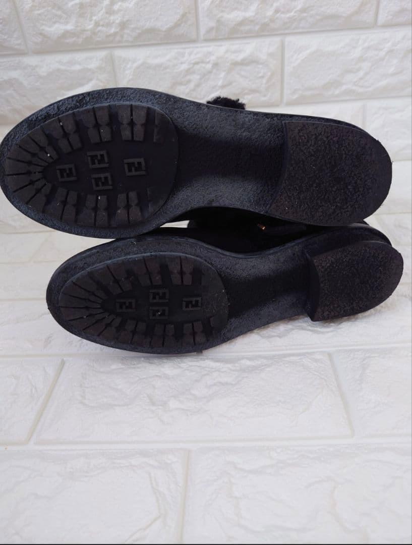 FENDI Mouton Short Boots Shoes EU 37 US 7 Authentic