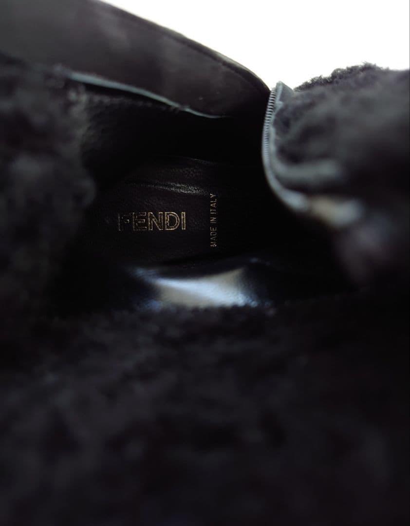 FENDI Mouton Short Boots Shoes EU 37 US 7 Authentic