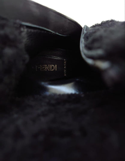 FENDI Mouton Short Boots Shoes EU 37 US 7 Authentic